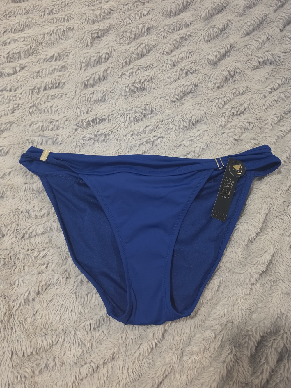 Victoria's Secret Royal Blue Bikini Bottoms with Gold Detail